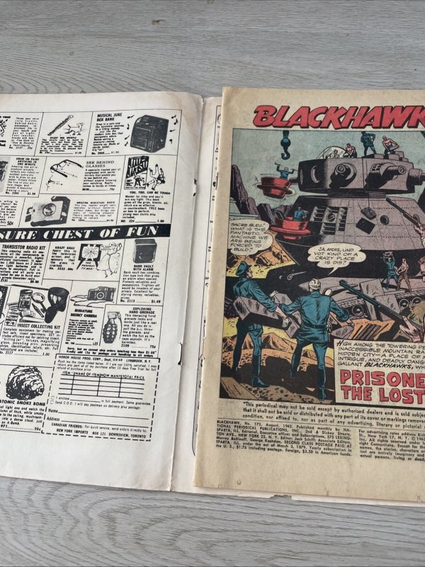 BLACKHAWK #175 COVER DETACHED