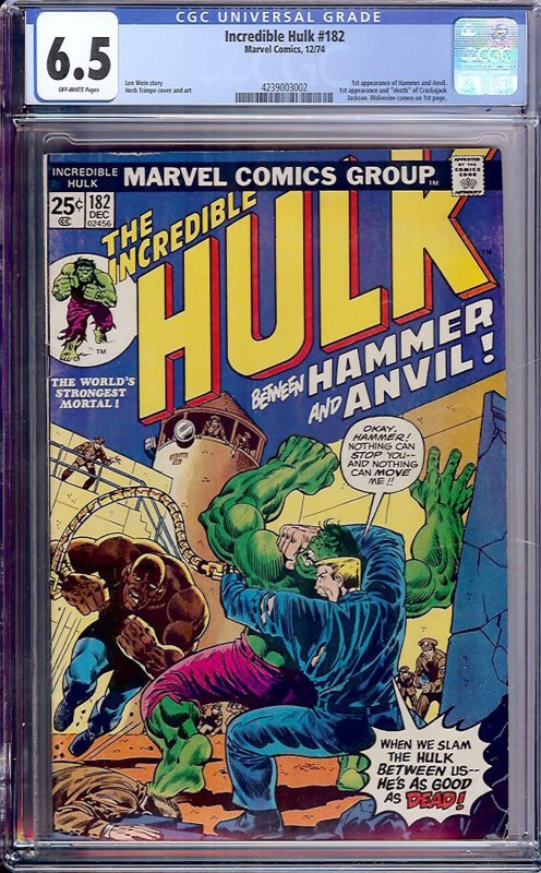 Hulk #182 (Marvel, 1974) CGC 6.5 - KEY