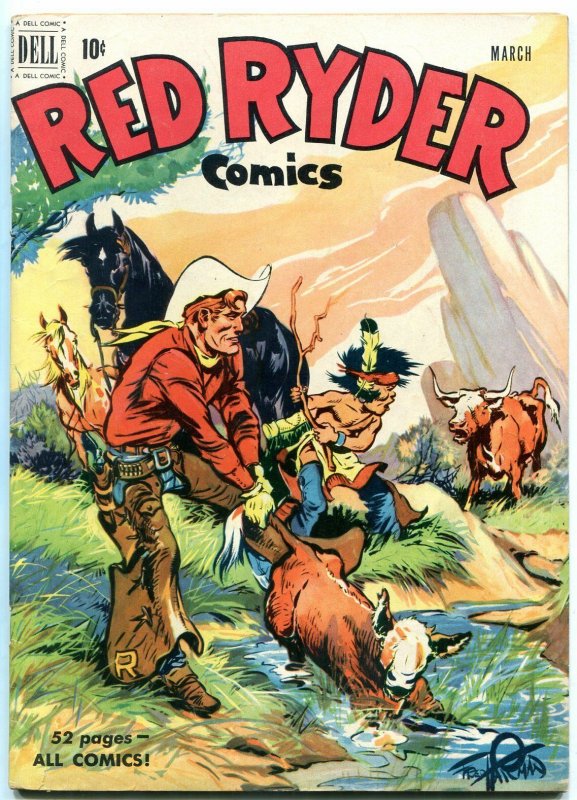 Red Ryder #92 1951-Dell-Little Beaver-Fred Harmon art- VF