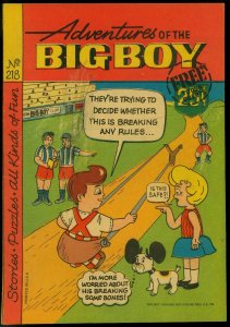 ADVENTURES OF THE BIG BOY #218-SLING SHOT COVER VG