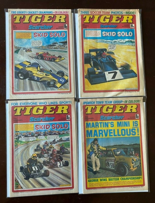 Tiger + Scorcher U.K. Racing lot 4 different books IPC Magazine (1977 to 1978) 