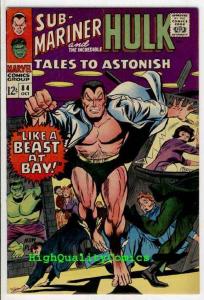 TALES To ASTONISH #84, VF+,  Hulk, Sub-Mariner, Jack Kirby, 1966, Gene Colan