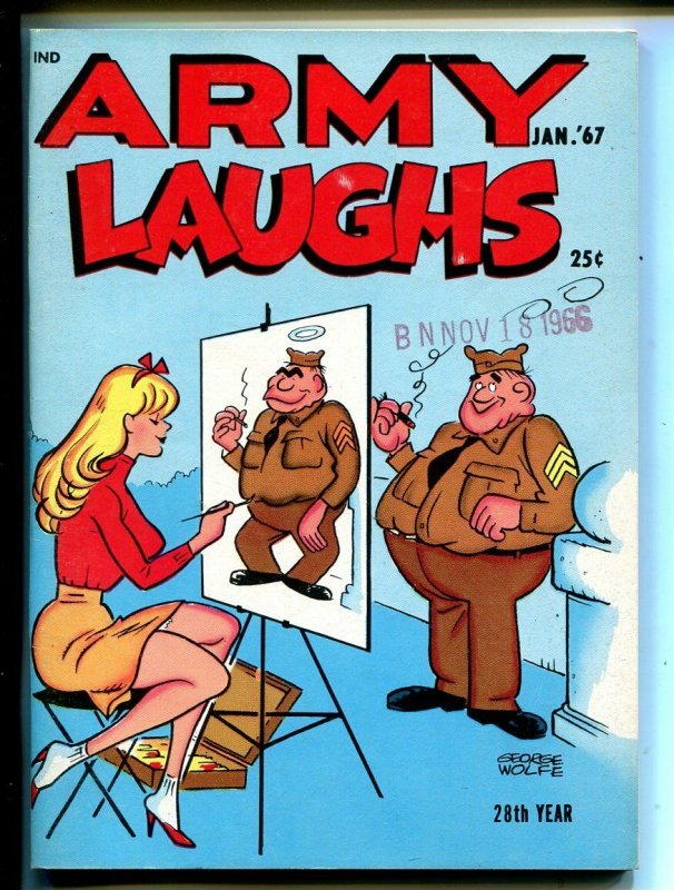 Army Laughs 1/1967-military cartoons, jokes, comic strips-Wolfe-FN