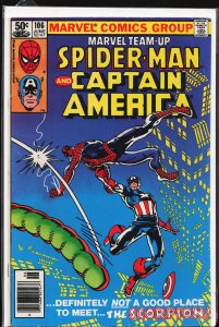 Marvel Team-Up #106 Newsstand Edition (1981) Captain America