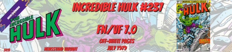 Incredible Hulk 237 FN/VF 7.0 Marvel 1979