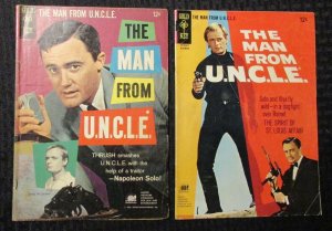 1966 THE MAN FROM UNCLE #4 GD+ #9 G/VG Gold Key LOT of 2