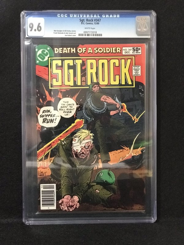 Sgt.. Rock #347 (DC, 1980) - CGC 9.6 w/WHITE Pages