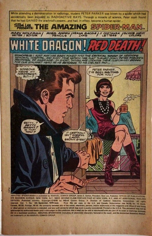 Amazing Spider-man White Dragon Red Death 184 AAP White Dragon Phillip Chang  '78 | Comic Books - Bronze Age, Marvel, Spider-Man / HipComic