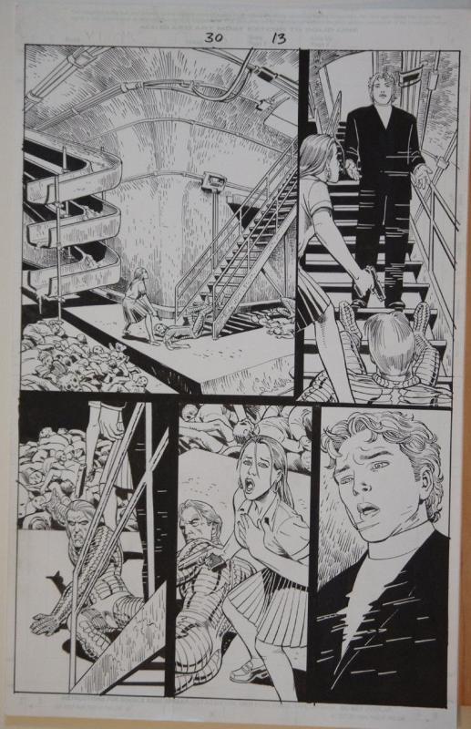 IGOR KORDEY / SCOTT HANNA original art, X-TREME X-MEN #30 pg 13, 11x17, 2003