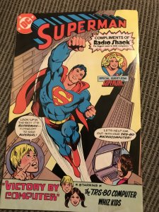 SUPERMAN RADIO SHACK Promo #1 : DC 1981 FN+; TSR-80 1st PC, historic, Supergirl