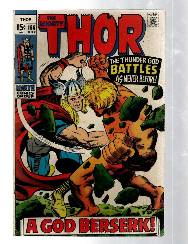 Mighty Thor # 166 VF Marvel Comic Book Loki Odin Asgard Sif Avengers Hulk RB8