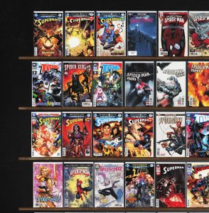 Huge Lot 140+ Comics with Superman, Titans, Supergirl, Spider-Man & More!