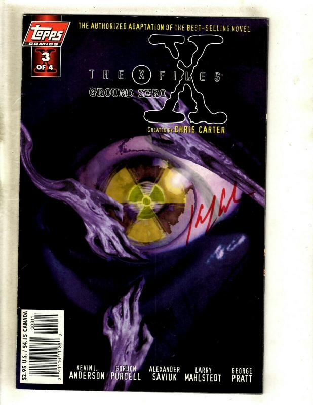 The X Files Ground Zero # 3 VF/NM Topps Comic Book SIGNED Kevin Anderson J372