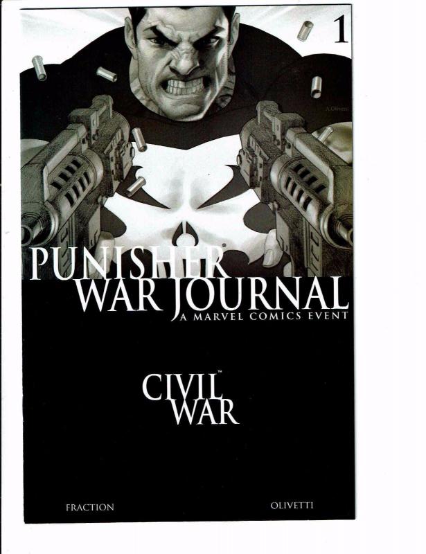 Punisher War Journal # 1 NM B&W Variant Marvel Comic Book Civil War Tie-In J96 