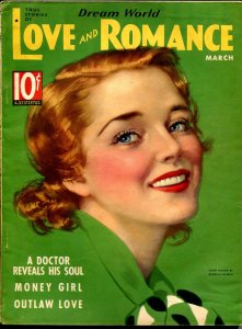 MAG: Dream World Love and Romance 3/1936-pin-up girl cover-Gloria Warren-spic...