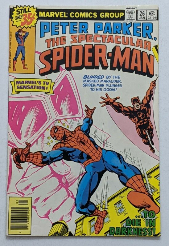 Spectacular Spider-Man #26 (Jan 1979, Marvel) FN 6.0 Daredevil appearance