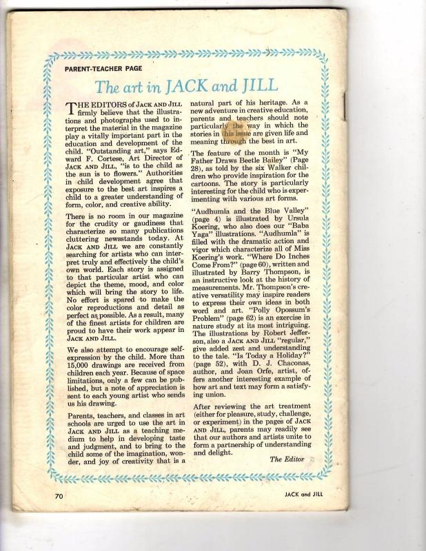 5 Jack And Jill Story Book Activity Magazines May July Aug. Oct. Nov. 1966 DK1