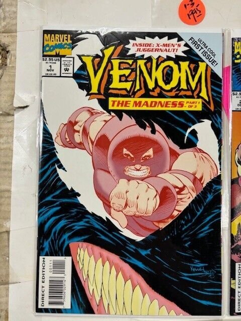 VENOM THE MADNESS (1993-1994) Juggernaut ANN NOCENTI & KELLEY JONES VF or better