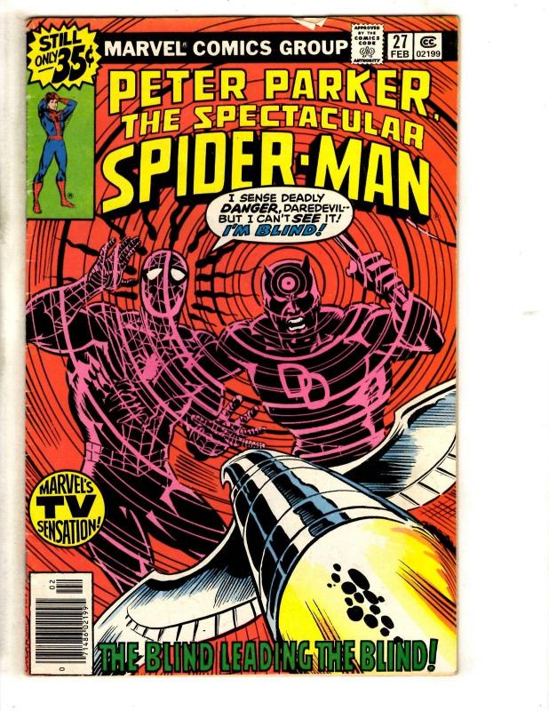 Spectacular Spider-Man # 27 FN Marvel Comic Book Daredevil Frank Miller CR54A