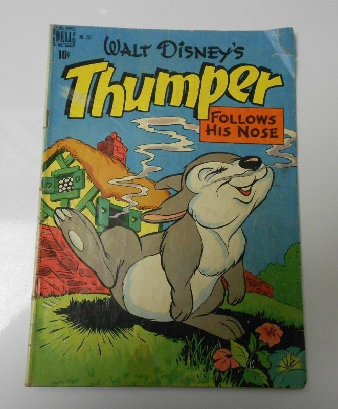 1949 DELL Walt Disney THUMPER Follows His Nose (FOUR COLOR) #243 VG-