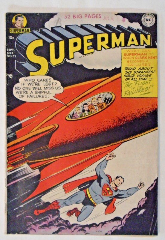 Superman (1951 DC) #72fn-; 2 extra staples