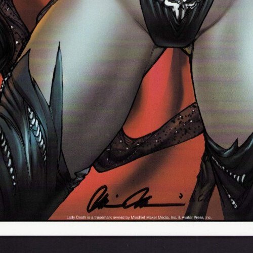 Lady Death: PIn-Ups #1 Conquest Edition 11 x 17 Art Print SIGNED w/COA