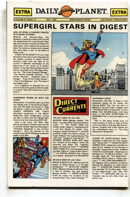 SUPERMAN FAMILY #211-SUPERGIRL wedding issue-comic book