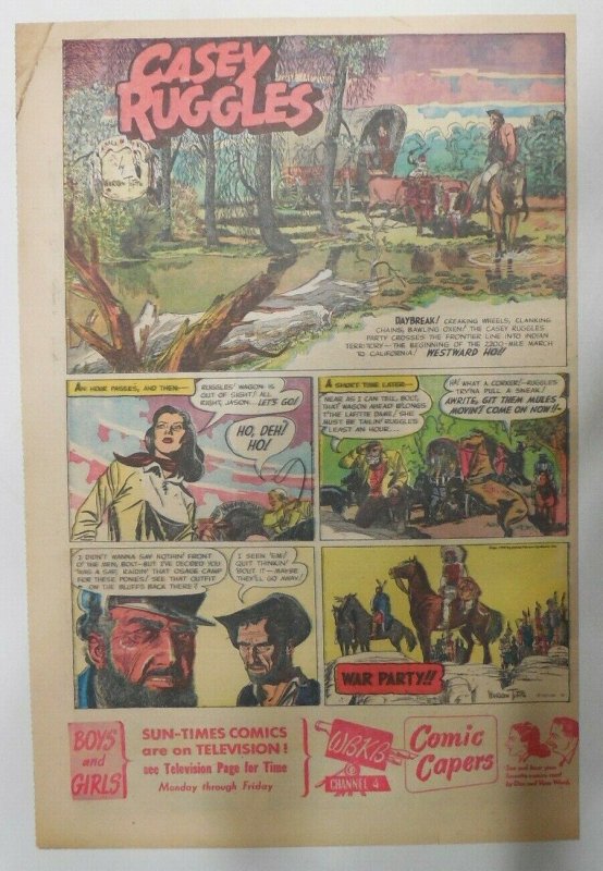 Casey Ruggles Sunday #19 by Warren Tufts from 9/25/1949 Half Page Size ! Year #1