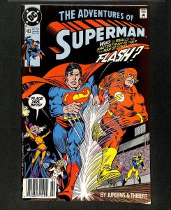 Adventures of Superman #463 Flash Race #199 Homage!