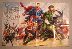 DC DRAWING THE LINE AT $2.99 Promo Poster, Unused, more in our store