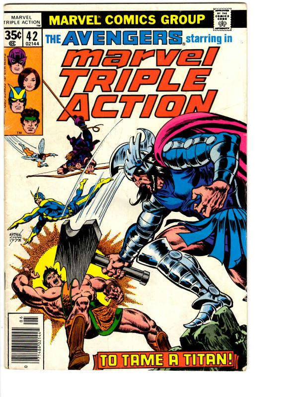 5 Marvel Super/Triple Action Comic Books # 35 37 40 41 42 Avengers Hawkeye BH7