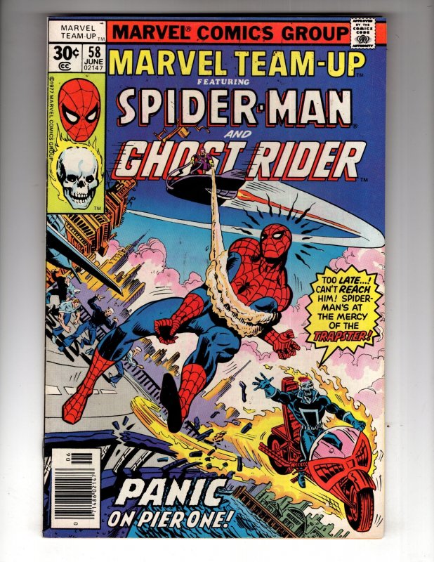 Marvel Team-Up #58 (1977)  VF Ghost Rider & Spidey Marvel Bronze !!! / EC#1