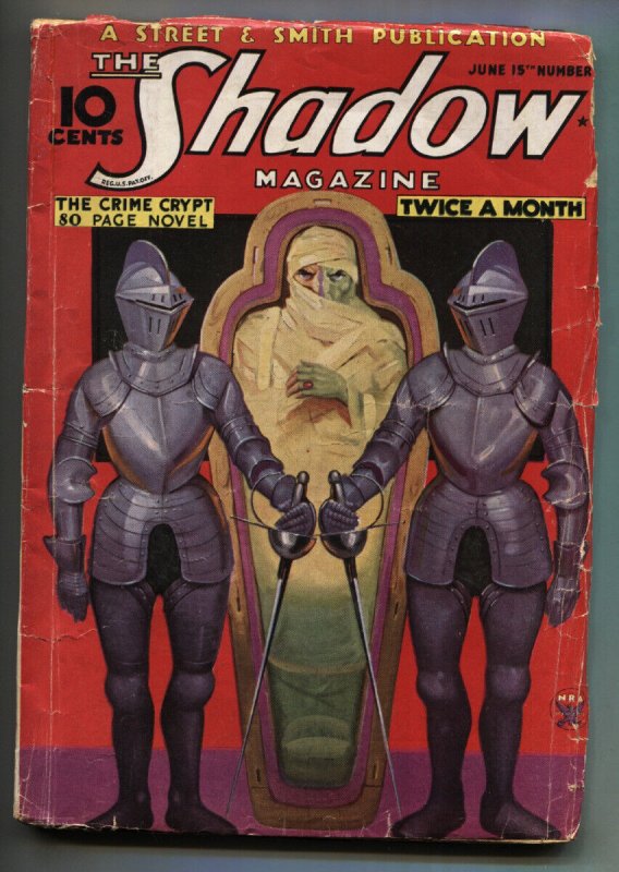 SHADOW-6/15/1934-MAXWELL GRANT-Mummy cover-Rare pulp magazine