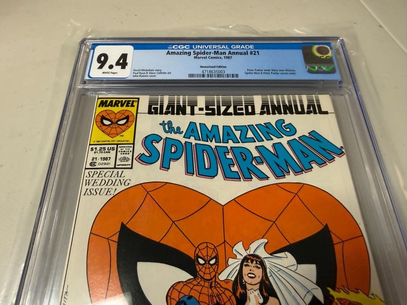 Amazing Spider-Man Annual # 21 CGC Graded 9.4 Marvel Comic Book Newsstand JH28