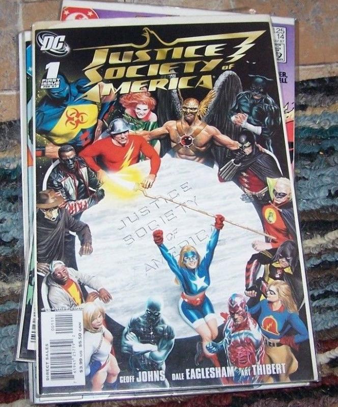 Justice Society of America #1 (Feb 2007, DC) LIBERTY BELL STEEL  flash hawkman