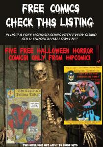 5 FREE HORROR COMICS (1 SIGNED) & CARDS! HALLOWEEN - PAY P/H! ONE SHOT PRESS