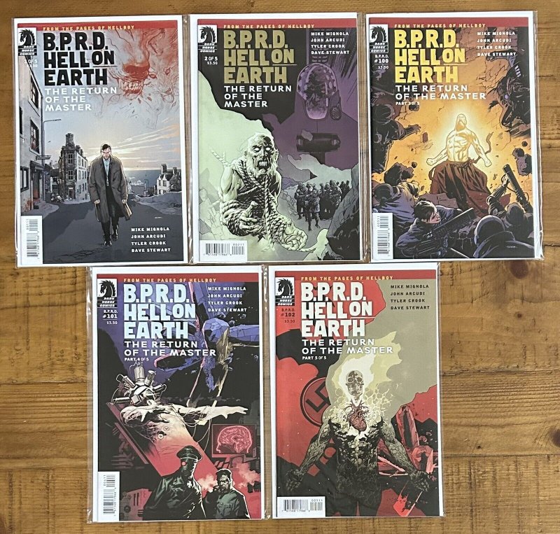 BPRD Hell On Earth The Return Of The Master #1,2,3,4,5 Dark Horse Mike Mignola