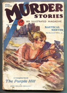PULP:  Murder Stories #1 July 1931-Rare HARD BOILED CRIME PULP MAGAZINE-Gun m...