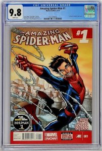 Amazing Spiderman #1 Marvel 2014 CGC 9.8 Ramos 1st Cindy Moon Top Census Grade