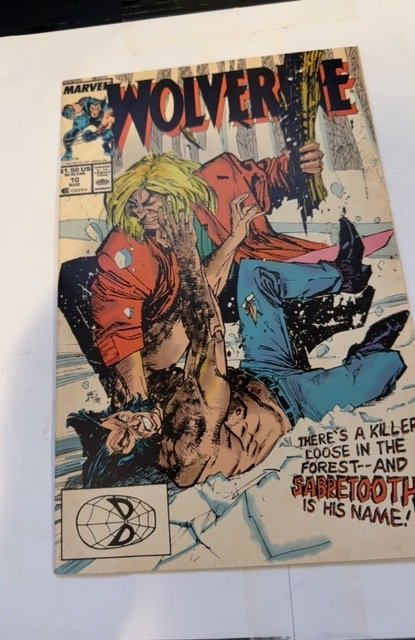 Wolverine #10 (1989) sabretooth is his name