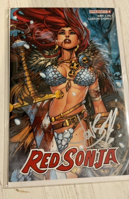 Signed Red Sonja #4 Cover B Meyers (2017) by artist