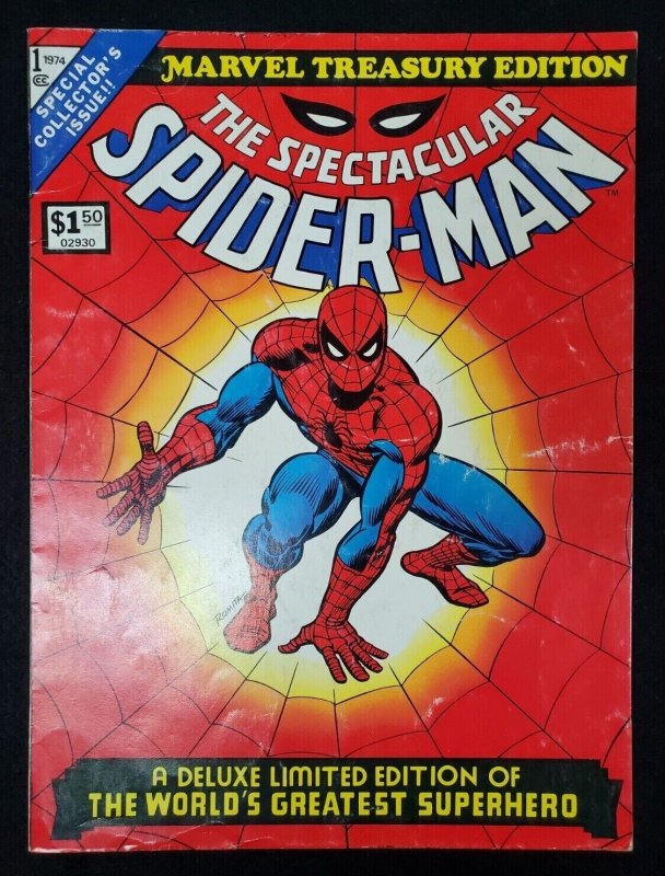 Marvel Treasury Edition #1 SPECTACULAR SPIDER-MAN Lee Ditko Kirby Romita 1974 FN