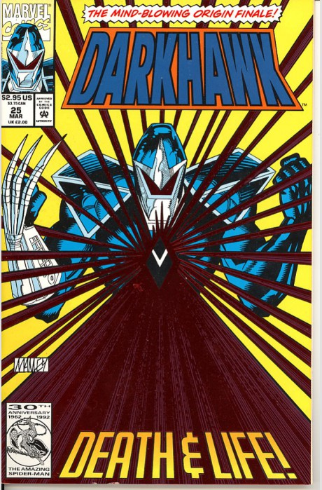 Darkhawk #25 the Mind Blowing Origin Finale! Foil Cover