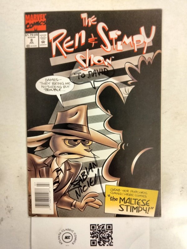 The Ren & Stimpy Show # 8 NM Marvel Nickelodeon SIGNED Fabian Nicieza 28 J236