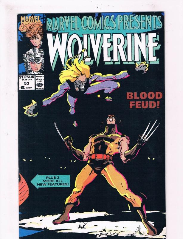 Wolverine #53 VF 1st Print Marvel Comic Book X-Men Sabertooth DE2