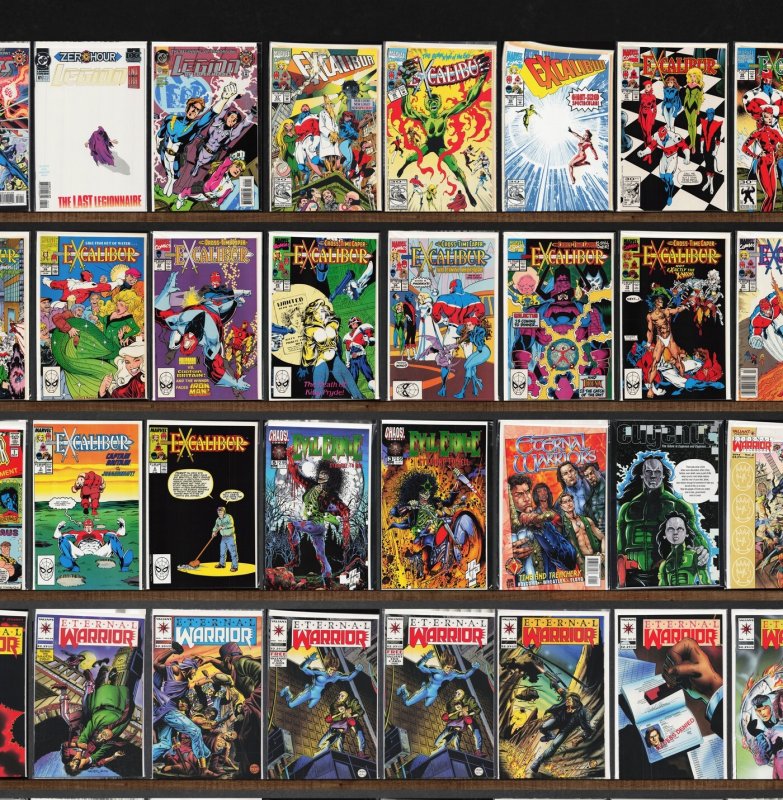 Huge Lot 150+ Comics with Excalibur, Eternal Warrior, Resurrection Man & More!