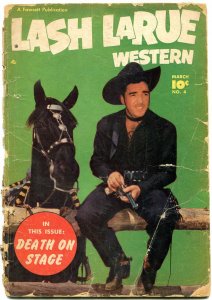 Lash Larue Western #4 1950-PHOTO COVERS- Fawcett Golden Age G