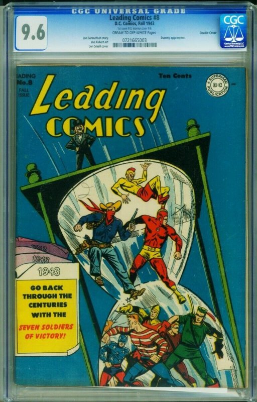 Leading Comics #8 CGC 9.6 1943- Double cover-  DC 0721665003