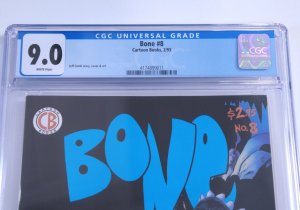 Bone #8 CGC 9.0 1st Print Jeff Smith Cartoon Books 1993 Red Dragon