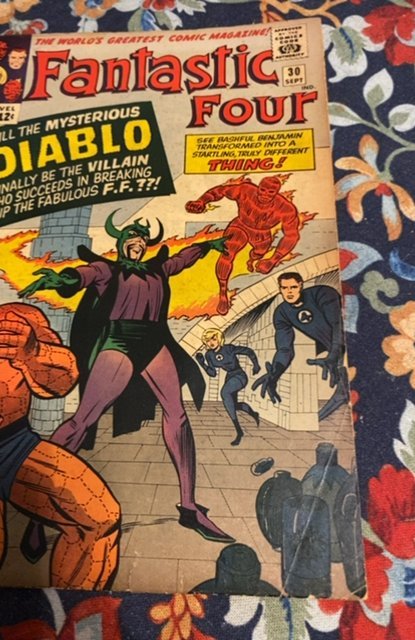 Fantastic Four #30 (1964)the infamous diablo- see description